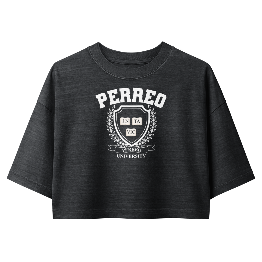 Perreo University dye cropped tee